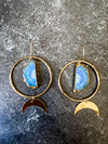 Gold dipped agate earrings