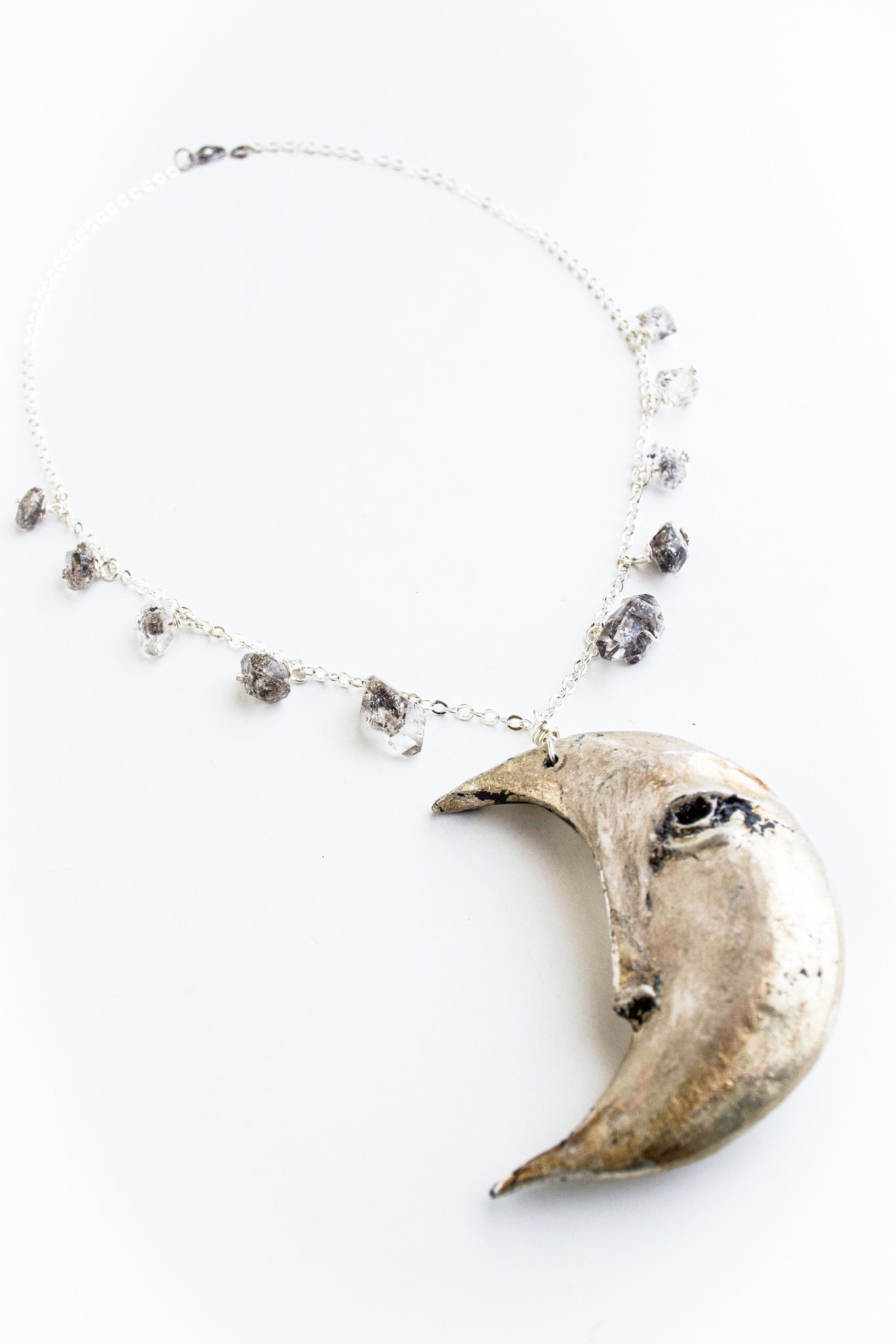 Emerging Moon + Lucky Star Collaboration HERKAMER Diamonds MOON Necklace