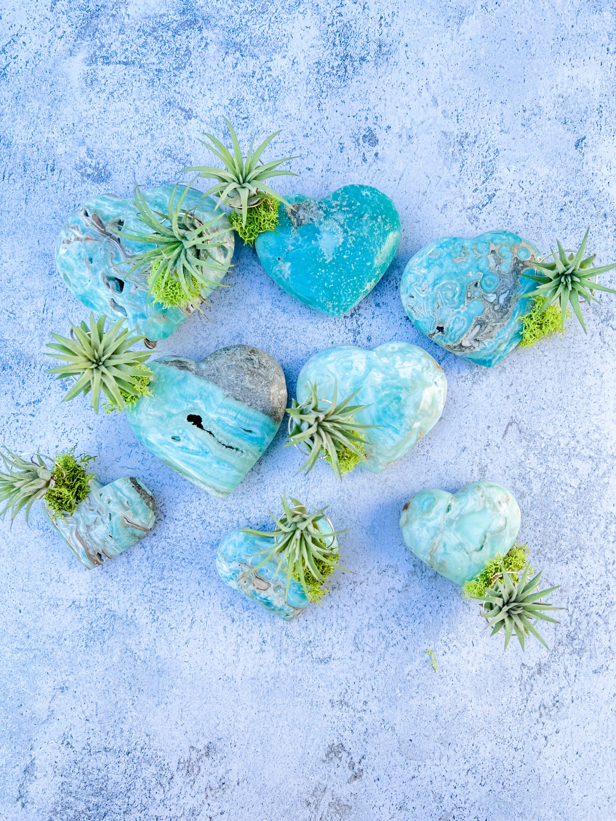 Blue Aragonite Heart small