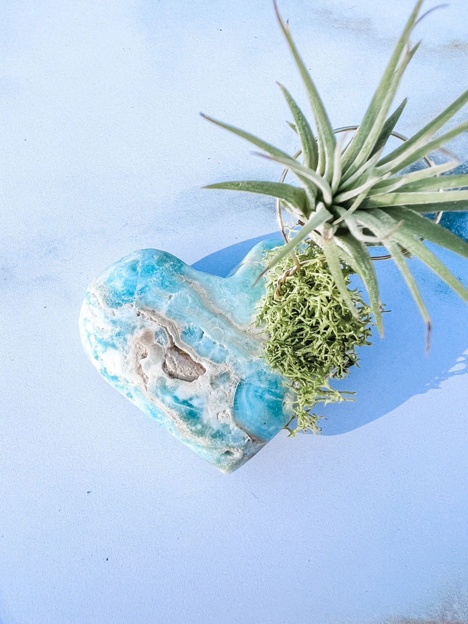 Blue Aragonite Heart small