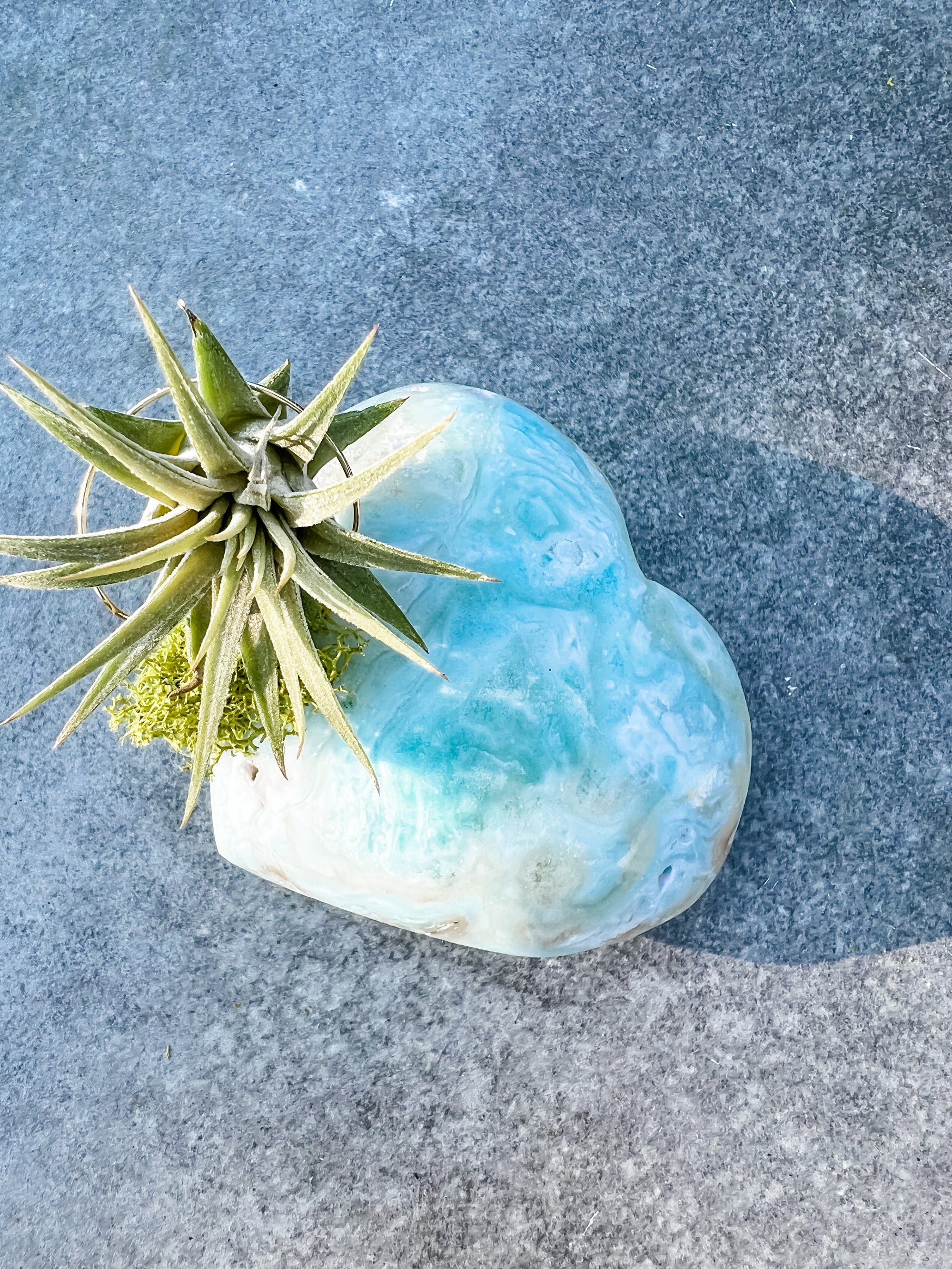 Blue Aragonite Heart