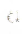 Emerging Moon + Lucky Star Collaboration Drop Chain Earrings