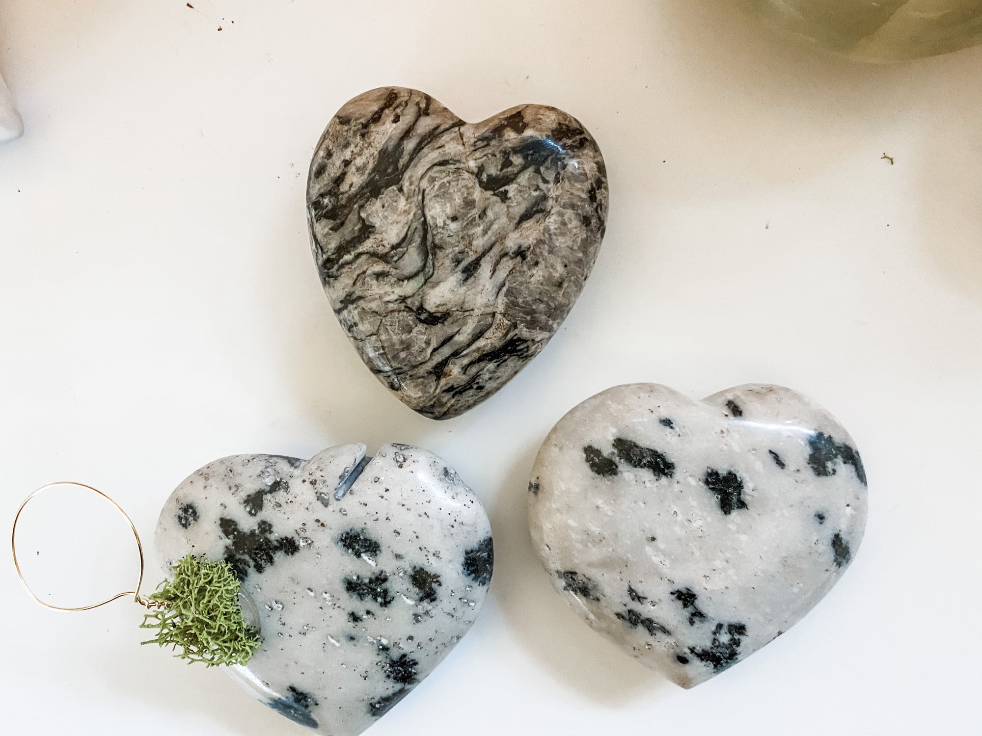 Jasper Heart + Air Plant